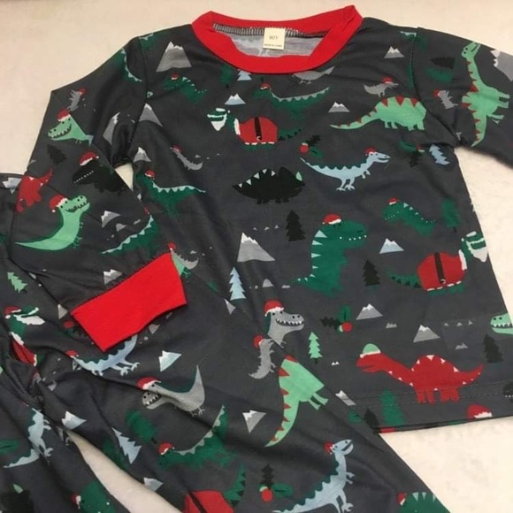 NWOT Dino Christmas‎ pajamas 18m - Picture 3 of 3